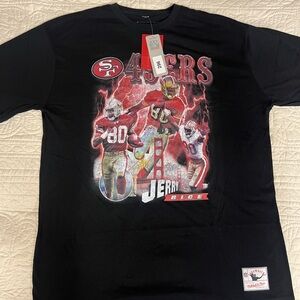 Mitchell & Ness Jerry rice 49ers Throwback Black T-Shirt